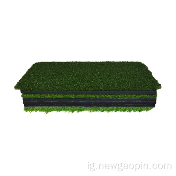 Ime ụlọ Foldable Grass Golf Mat na Rubber Base